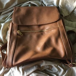 Urban Expressions MIck Vegan Leather Backpack tan